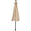 10 Feet Outdoor Patio Umbrella with Bright Solar LED Lights