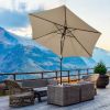 9 FT Outdoor Market Patio Table Umbrella Push Button Tilt Crank Lift