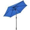 9 FT Outdoor Market Patio Table Umbrella Push Button Tilt Crank Lift