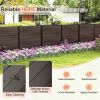 Outdoor Privacy Fence Screen with 5 Ground Stakes for Garden Yard Patio